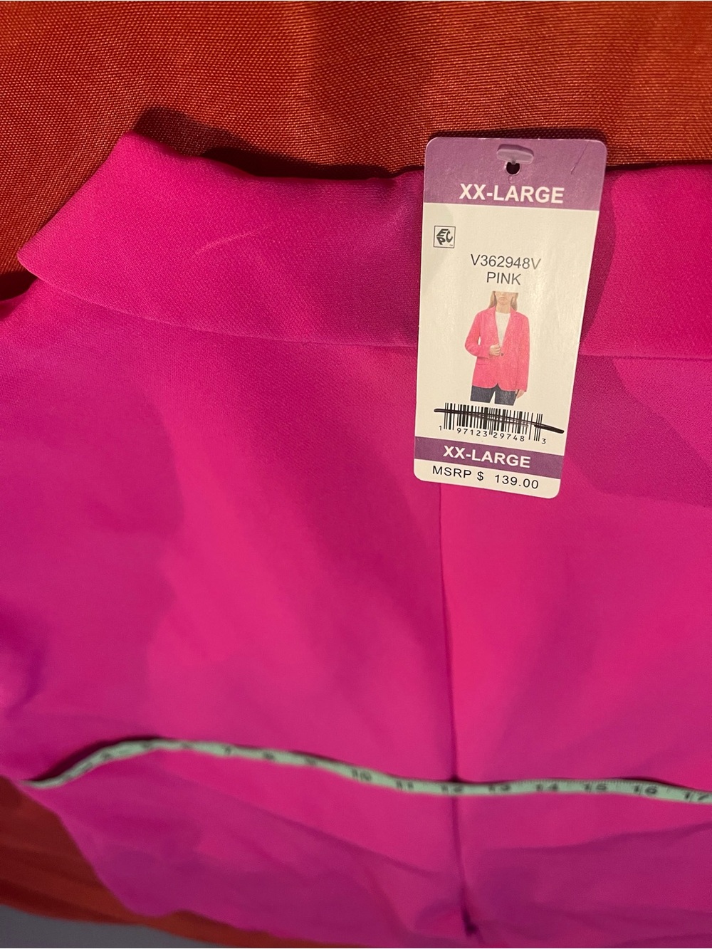Vince Camuto Vibrant Hot Pink Single-Button Blazer - Picture 5 of 6